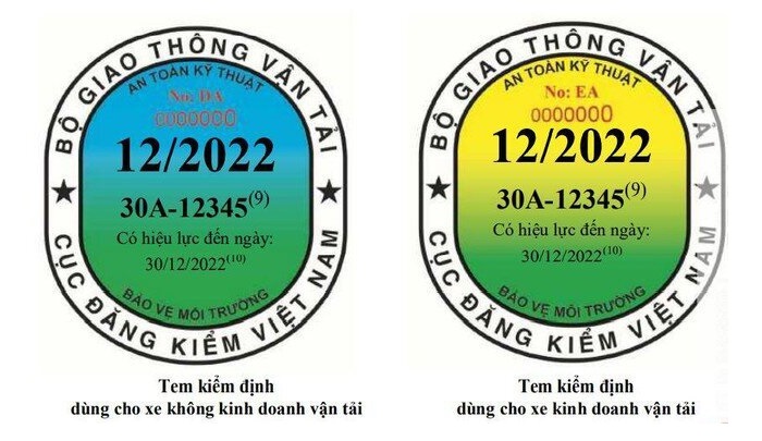Mẫu tem kiểm định được áp dụng từ 1/10/2021