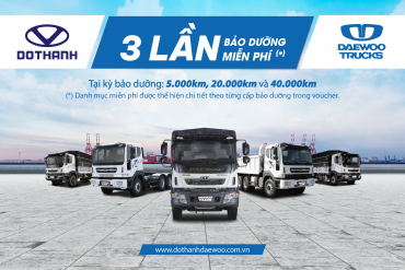 03 LẦN BẢO DƯỠNG MIỄN PHÍ | Khuyến Mãi Khi Mua Xe Daewoo Trucks Quý IV/2024