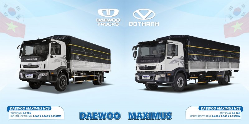 Xe tải nặng Daewoo Maximus phân khúc 8.5 tấn