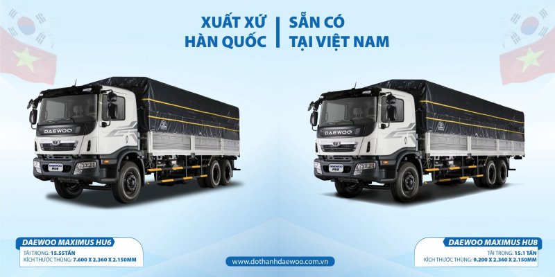 Xe tải nặng Daewoo Maximus phân khúc 15 tấn